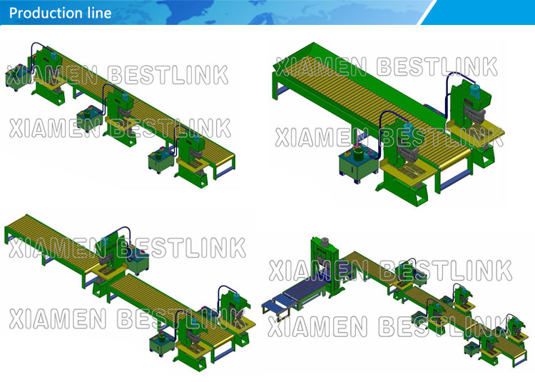 Production line for stone splitting machine 2